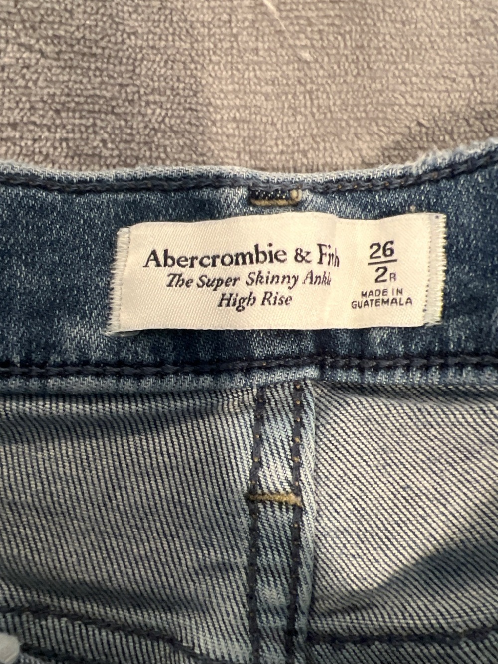 Abercrombie & Fitch Super Skinny Ankle Jeans - Light Blue